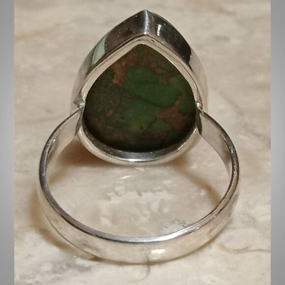 AUTHENTIC Mohave Green Turquoise sterling silver Ring sz 6 02 - Picture 3 of 7